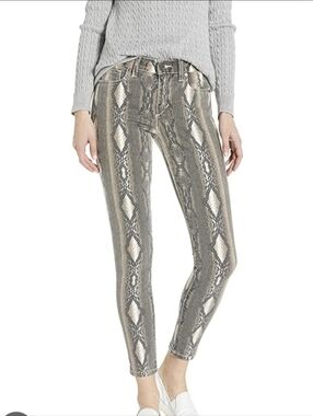 Joe's Jeans The Icon Mid Rise Snake-Print Skinny Jeans Size 30